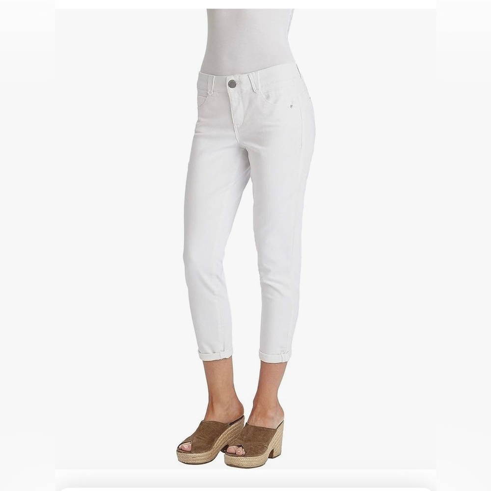 Democracy Ab solution jeans - crop - stretch - size 6 - white- like new